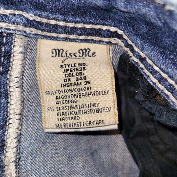 WOMEN'S MISS ME JEANS JP5163B WINGS BLING SIZE 29 - Picture 6 of 11
